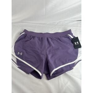 NWT! Under Armour Women's Fly By 2.0 Running Shorts Purple Large